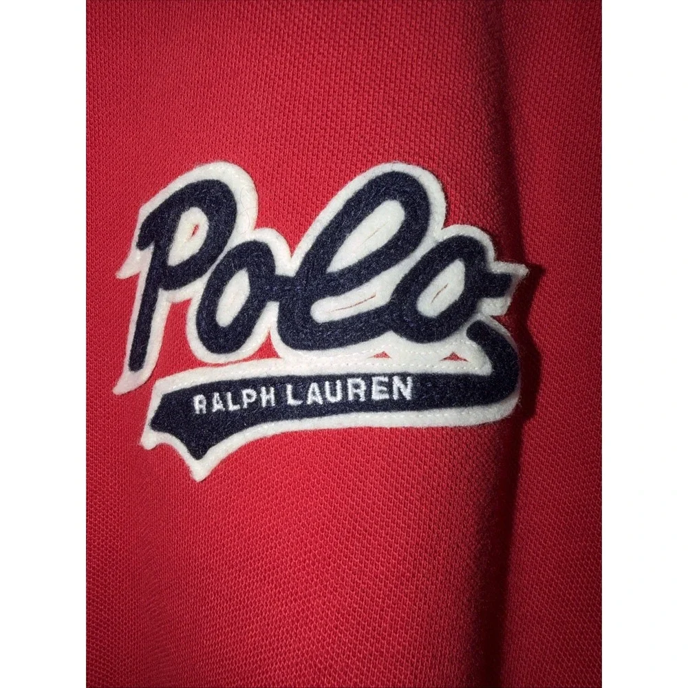 Polo Ralph Lauren Men's Spellout 1/4 Button Polo Shirt M Spell Out‎ Rare Size XL - Picture 3 of 16